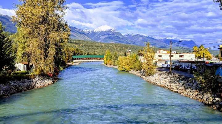 Kicking Horse Pedestrian Bridge in Golden BC