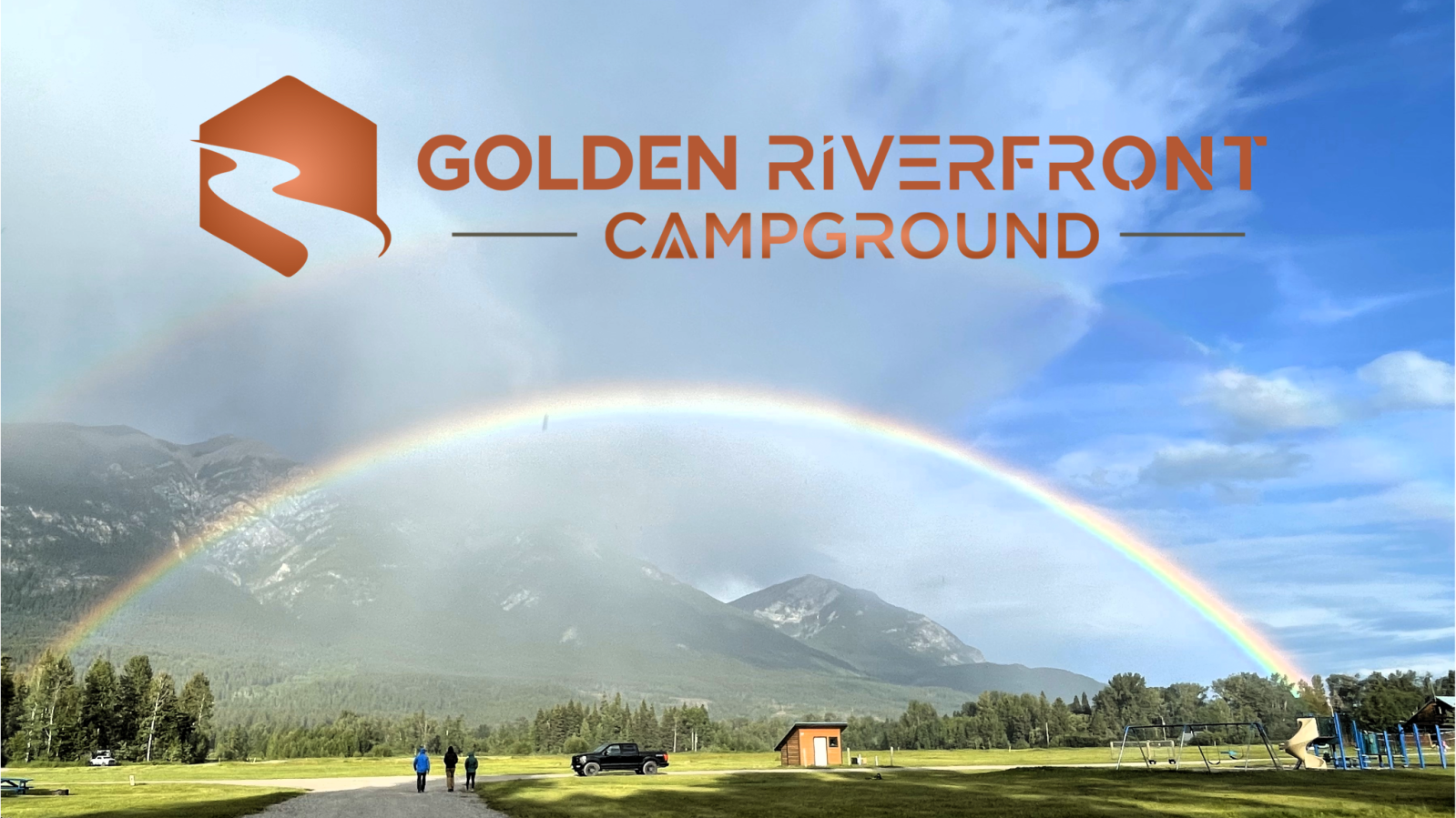 Golden Riverfront Campground Exterior and text