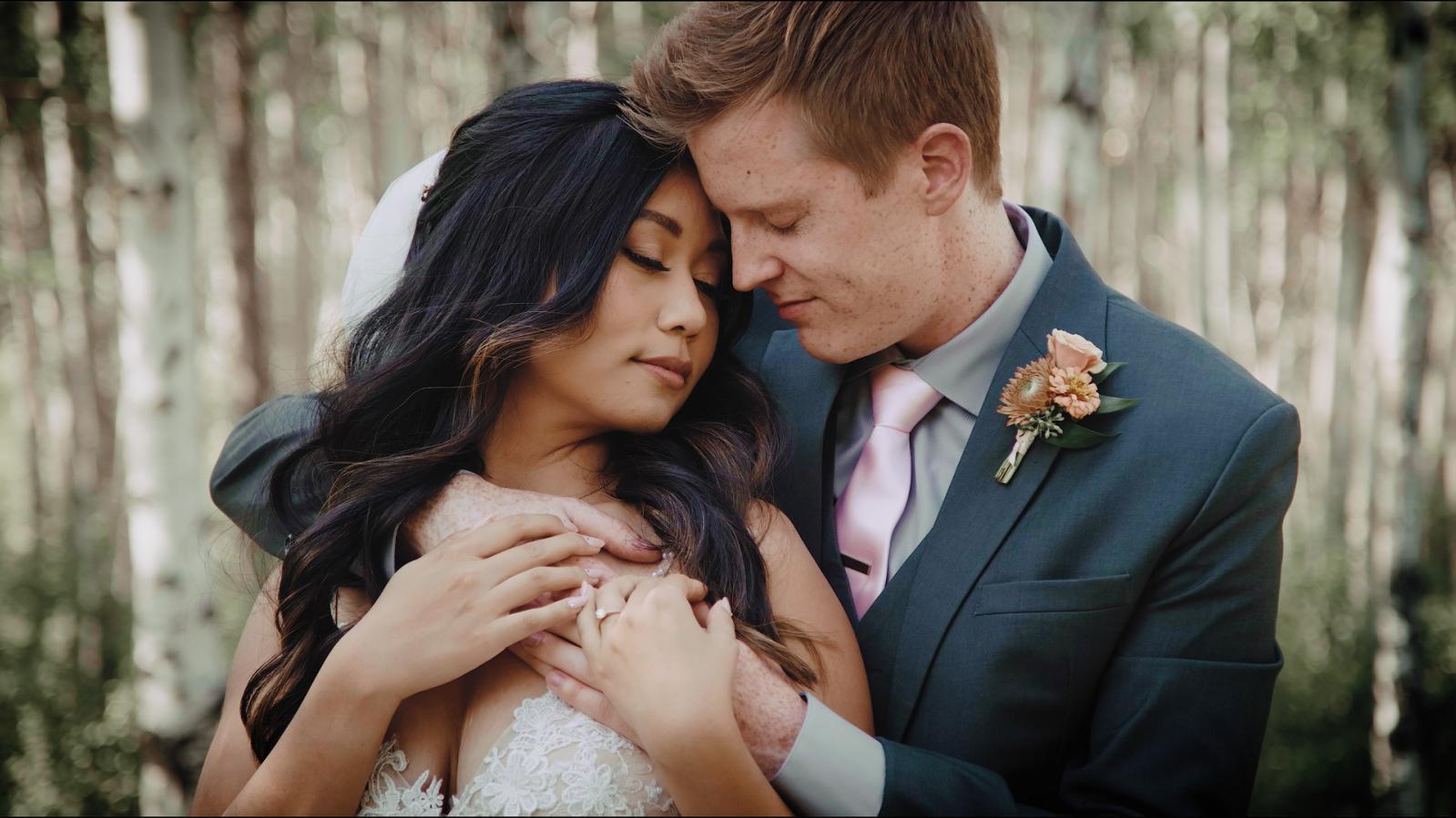 Wedding photo close up couple shot