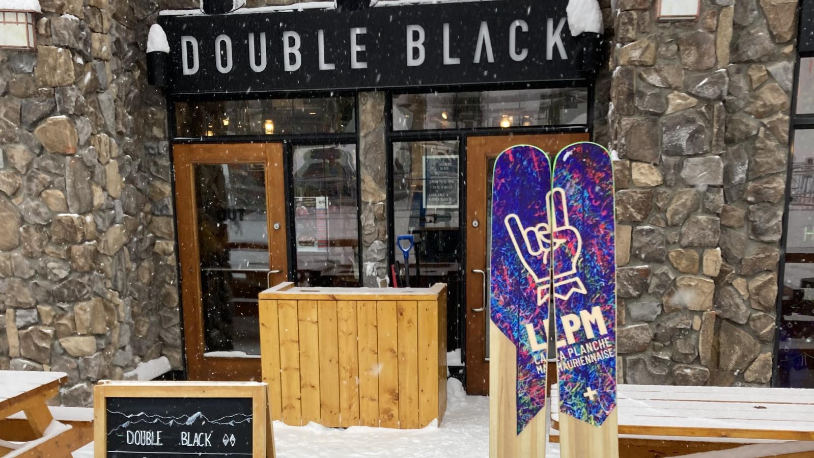 Double Black Cafe Storefront winter