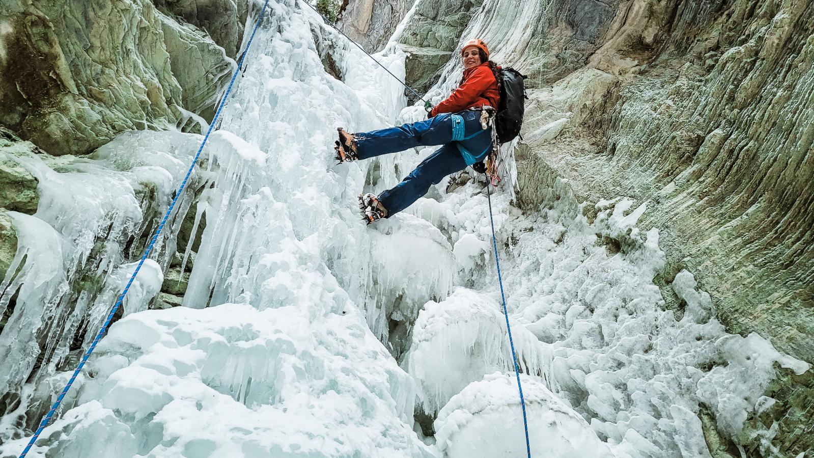 Western Canyoning Adventures Ice Climbing Golden Rappel