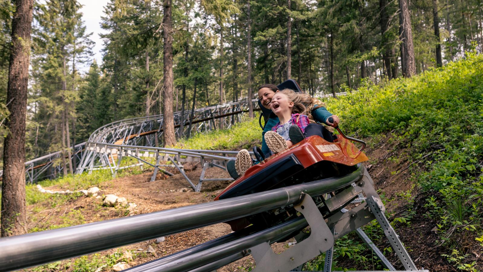 Golden Skybridge Railrider Rollercoaster